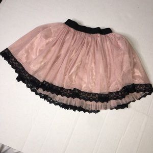 Popatu‎ skirt tulle girl’s 5/6  pink/ black